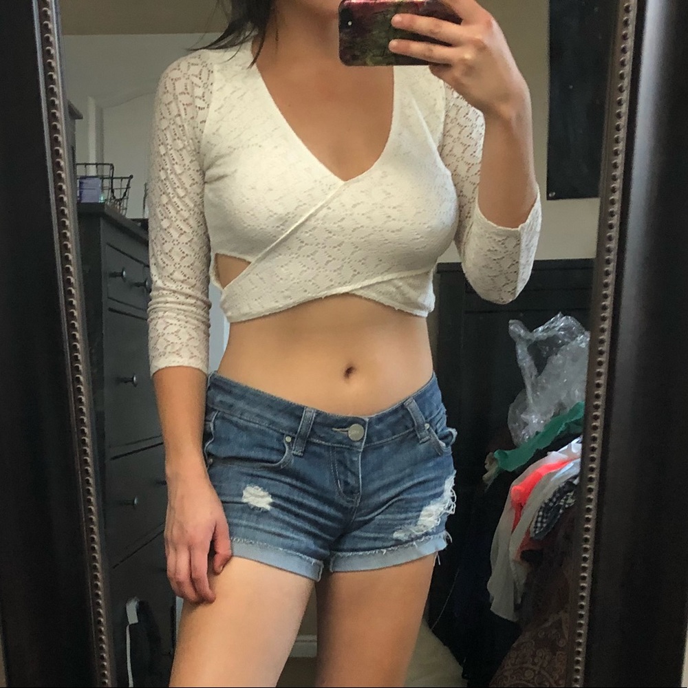 Long sleeve crop top